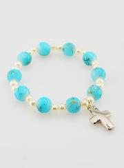 Bracelet Dizainier Enfant - Bleu Marbré