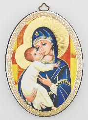 Icone Ovale Vierge de Tendresse - 15cm