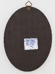Icone Ovale Portrait - Vierge au Voile Bleu 15cm