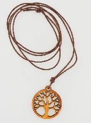 Collier Arbre de Vie en Bois d'Olivier Ajouré - 25mm