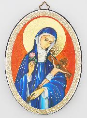 Icone Ovale Sainte Rita - 15cm