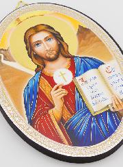 Icone Ovale Christ Pantocrator - 15cm