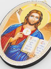 Icone Ovale Christ Pantocrator - 15cm