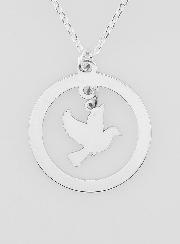 Collier Religieux en Argent Massif - Pampille Colombe