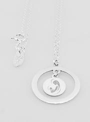 Collier Religieux en Argent - Pampille Vierge à l'Enfant Moderne