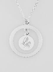 Collier Religieux en Argent - Pampille Vierge à l'Enfant