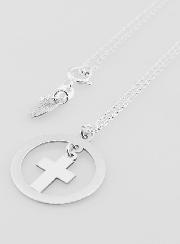 Pendentif Pampille Croix & Chaîne en Argent - 42cm