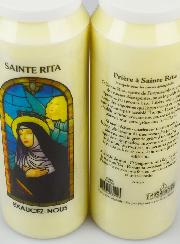 Bougie de Neuvaine Sainte Rita avec Prière au dos