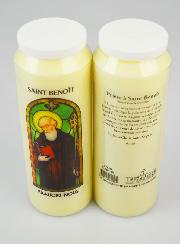 Bougie de Neuvaine Saint Benoît avec Prière au dos