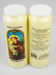 Bougie de Neuvaine Saint Antoine avec Prière au dos