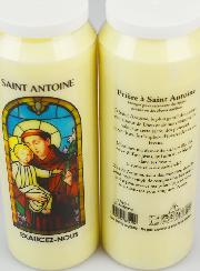Bougie de Neuvaine Saint Antoine avec Prière au dos