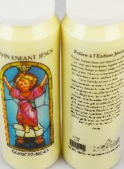 Bougie de Neuvaine Enfant Jésus avec Prière au dos