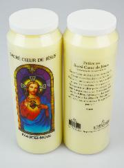 Bougie de Neuvaine Sacré Coeur de Jésus avec Prière au dos