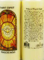 Bougie de Neuvaine Saint Esprit avec Prière au dos