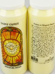 Bougie de Neuvaine Saint Esprit avec Prière au dos