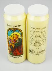 Bougie de Neuvaine Saint Joseph avec Prière au dos