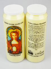 Bougie de Neuvaine Sainte Marie-Madeleine avec Prière au dos
