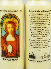 Bougie de Neuvaine Sainte Marie-Madeleine avec Prière au dos