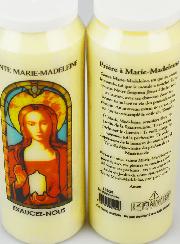 Bougie de Neuvaine Sainte Marie-Madeleine avec Prière au dos