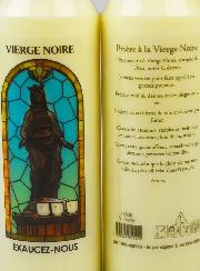 Bougie de Neuvaine Vierge Noire avec Prière au dos