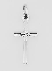 Pendentif Croix en Argent Rhodié - 20mm