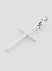 Pendentif Croix en Argent Rhodié - 20mm