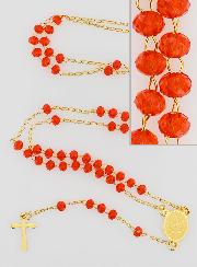 Chapelet Cristal Notre Dame de Guadalupe - Rouge