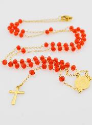 Chapelet Cristal Notre Dame de Guadalupe - Rouge