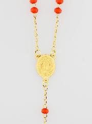 Chapelet Cristal Notre Dame de Guadalupe - Rouge