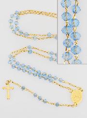Chapelet Cristal Notre Dame de Guadalupe - Bleu