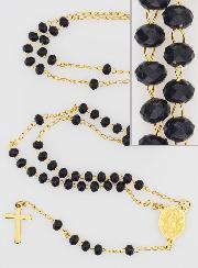 Chapelet Cristal Notre Dame de Guadalupe - Noir