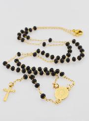 Chapelet Cristal Notre Dame de Guadalupe - Noir