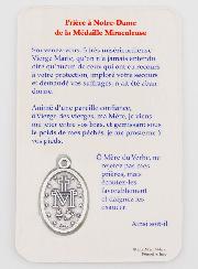 Carte de Prière & Médaille - Vierge Miraculeuse