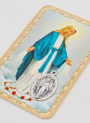 Carte de Prière & Médaille - Vierge Miraculeuse