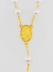 Chapelet de Lourdes Or et Nacre - 60cm