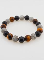 Bracelet en Pierre Naturelle Tourmaline, Oeil de Tigre et Labradorite - 10mm