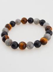 Bracelet en Pierre Naturelle Tourmaline, Oeil de Tigre et Labradorite - 10mm