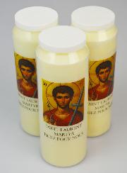 3 Bougies de Neuvaine à Saint Laurent Martyr