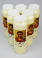 6 Bougies de Neuvaine à Saint Laurent Martyr