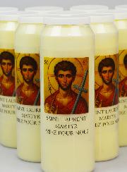 10 Bougies de Neuvaine à Saint Laurent Martyr