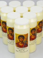 10 Bougies de Neuvaine à Saint Laurent Martyr