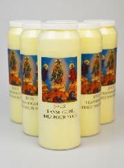 6 Bougies de Neuvaine Jésus Transfiguré