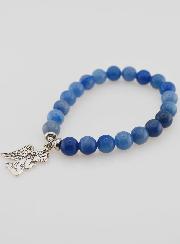 Bracelet en Pierres Naturelles d'Aventurine Bleue - Ange Gardien