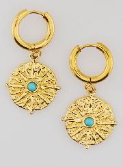 Boucles d'Oreilles Soleil & Turquenite