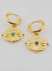Boucles d'Oreilles Soleil & Turquenite
