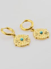 Boucles d'Oreilles Soleil & Turquenite