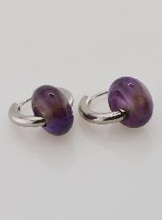 Boucles d'Oreilles Créoles & Anneau Améthyste