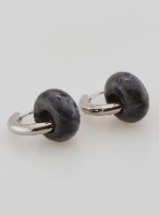 Boucles d'Oreilles Créoles & Anneau Larvikite
