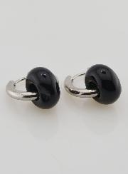 Boucles d'Oreilles Créoles & Anneau Onyx