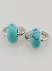 Boucles d'Oreilles Créoles & Anneau Turquénite